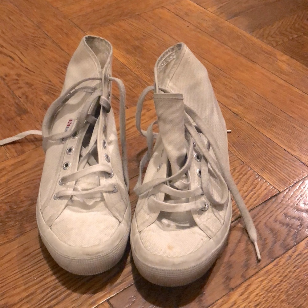 Supera high top canvas worn in sneaker